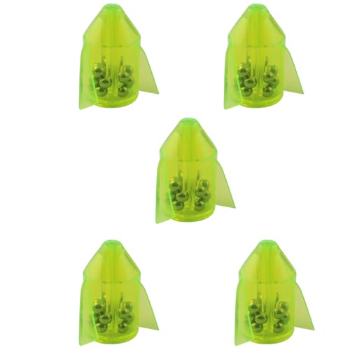 LQ Industrial 5PCS Yellow Plastic Line Rattle 26x30mm Fishing Accessories Multifunctional Suction Device Bait