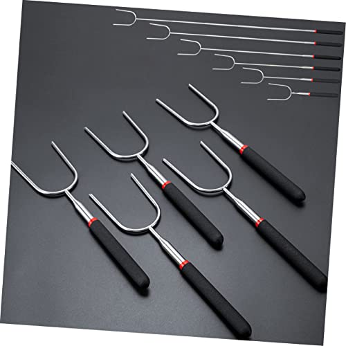 GANAZONO 6 Pcs Garfo De Churrasco Telescópico Ao Ar Livre Ferramenta De Churrasco De Aço Inoxidável