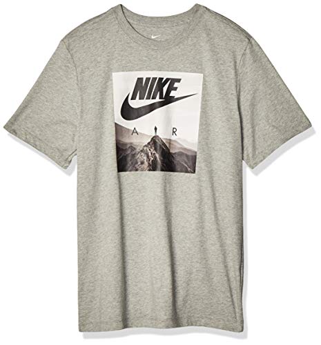 Nike M NSW TEE Air Photo T-Shirt - Dark Grey Heather, Small