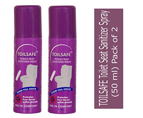 ToilSafe Toilet Seat Sanitizer Spray (50 ml) (Pack of 2)