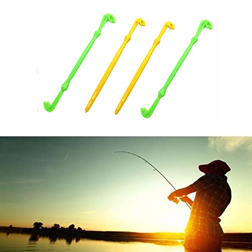 GZXYUAN 4 szt. Easy Hook Loop Tyer Plastikowy hak Strzelec do krawata szybkie wędkarstwo gwóźdź ręczny węzeł wiązanie narzędzie wędkarskie wędkarstwo muchowe zestaw poziomów