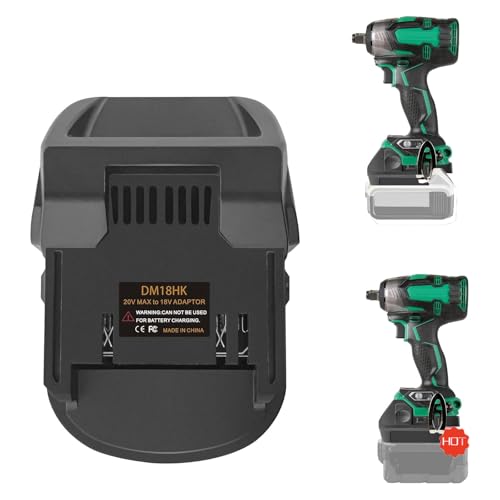 for Dewalt &for Milwaukee to for Hitachi&forMetabo HPT Battery Adapter,Fit for Dewalt for Milwaukee Batteries Work for Hitachi 18v Lithium Cordless Tools and for Metabo (Not 36V) Slide Style Tools