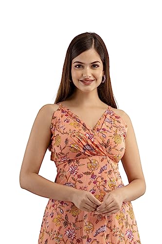 Image of DMP FASHION Women's Cottion Printed Classic Trendy Fashion Dress