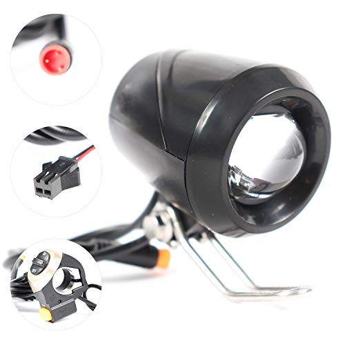 Ebikeling - Electric Bicycle Headlight Waterproof Front Headlight With Horn For Electric Bicycle E-Bikes Lights , Bicycle Accessories, No Tool Required #TOP2