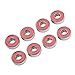 8Pcs ABEC-11 High Speed Skate Bearings, 608 8mm Roller Skate Wheel Bearings for Skateboard and Scooter, Black or Red(Red)