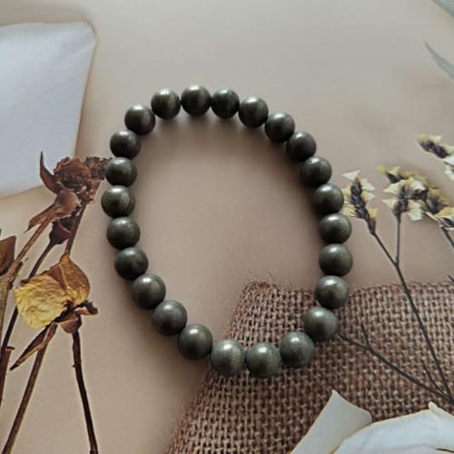 GiftGoodies Pyrite Bracelet for Women Men's Gifts - Protection Healing Crystal Bracelet - 8mm Gemstone Beaded Adjustable2