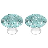 Crushed Sea Glass Pieces Print Drawer Knobs Round Cabinet Knobs Pull Handle Decorative Knobs for Home Office 2 Pack