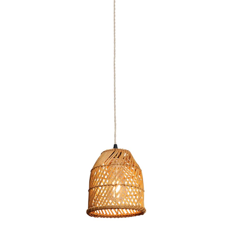 Lampe Suspendue en Bambou Tissé à la Main, Artisanat Rétro Élégant