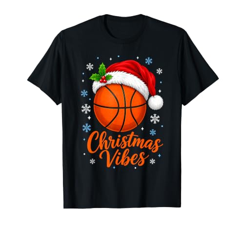 Christmas Vibe Basketball Sports Fans T-Shirt