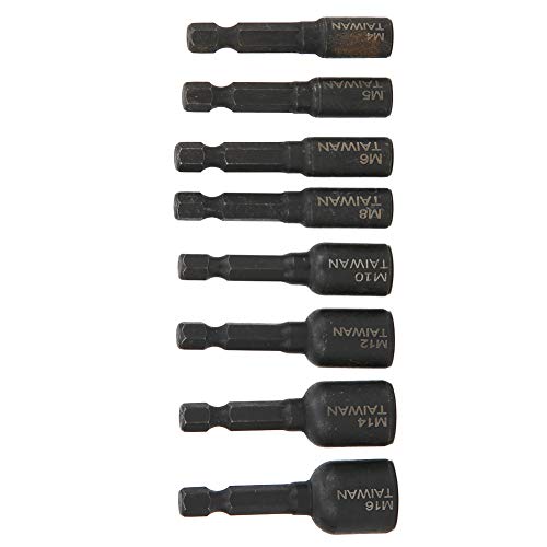 Soquete de torneira, soquete de torneira, luva de torneira de haste hexagonal, 8 pe?as 1/4 de liga d