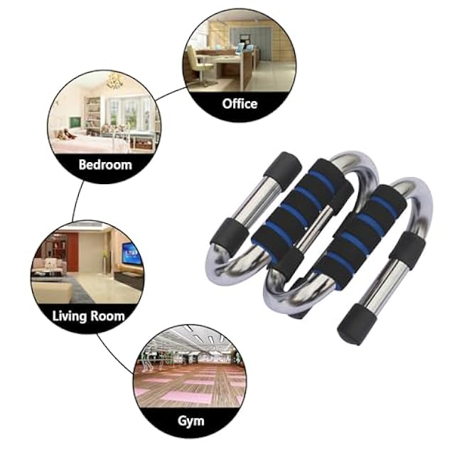 Push Up Bar, Push Up Bars S Shapes, Pushup Handles Push Up Stands, Push-up Bracket Board, Non-slip Fitness Stand for Men Women, Floor Strength Training Workout Equipment Home Gym