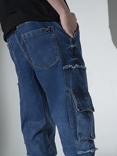 Image of Hubberholme Men's Loose Fit Cargo Jogger Jeans