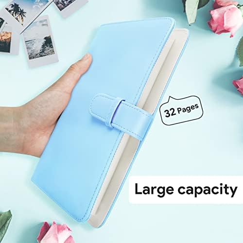 Cooyou 256 Pockets Photo Album Book for Mini 11 12 EVO Instant, Memory Book for Adults, Children, Baby, Polaroid Photo Album for Wedding, Travel Scrapbooking, Blue