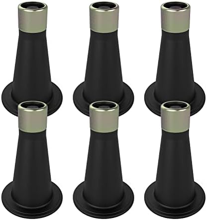 KOHOME 6Pcs Bed Frame Feet,Bed Frame Feet for Replace Wheels,Risers for Bed Frame,Prevent Sliding Plastic Reinforced Bed Risers,Fits Over a Standard Bed Foot