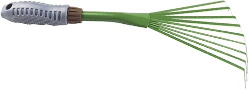 Miniatura 9 de BESPORTBLE Rastrillo de metal para jardín, herramientas de jardín, rastrillo de jardín, herramienta de resorte, rastrillo para mascotas, hoja de