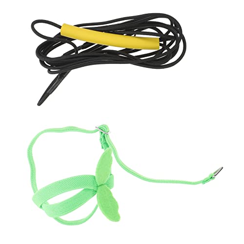 Happyyami Flying Rope Bird Harness and Leash Bird Harness Wing Flight Rope Bird Traction Rope Bird Training Harness Green