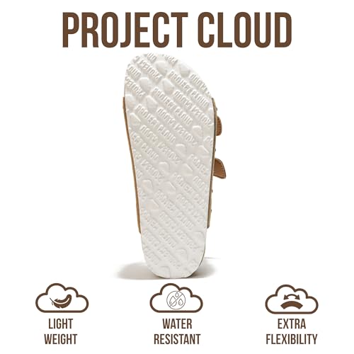 Image of Project Cloud 100% Genuine Leather Platform Sandals Women - Memory Foam Insole with Two-Buckle - Non-Slip and Comfortable Wedge Sandals for Women 2026 (Oliy)