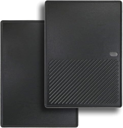 GFTIME 43 x 32cm Cast Iron Griddle for Landmann EMAILLEE Triton 3 and 4 Burner 13190, Enders Boston 4, Enders Monroe PRO 4, Enders Boston 6, BBQ Grill Plate for Gas BBQ Egg Meat Frying BBQ, 1 Pack