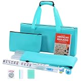 GUSTARIA Light Green Tiles Blue Bag