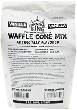 Carnival King Vanilla Waffle Cone Mix 5 lb. Bag