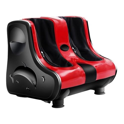 Masajeador Shiatsu para Pies, Pantorrillas y Piernas Pemberly Row, 19,7" x 17,7" x 17,7", construcción de plástico, acabado rojo, ajuste de velocidad, diseño ergonómico, funciones de calentamiento y amasado para relajación miniatura 1