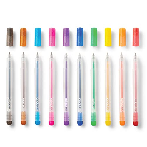 Image of Cricut Joy Glitter Gel Pens 0.8 mm, Rainbow (10 ct)