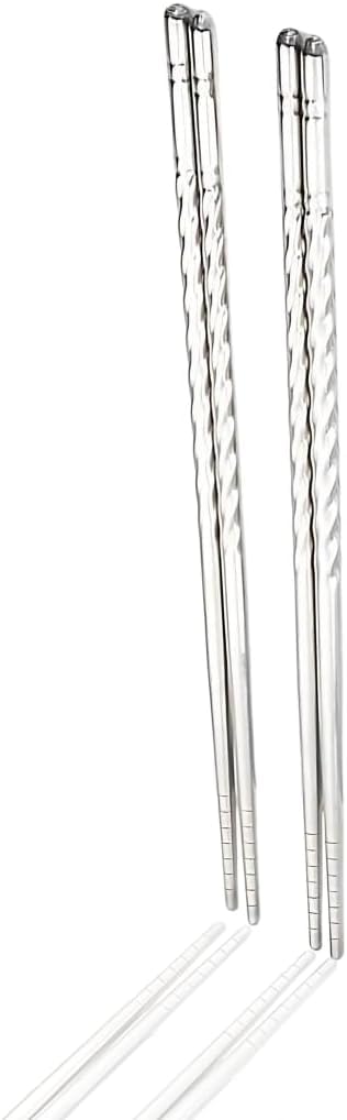 Bacchette In Acciaio Inox Riutilizzabili - Set 2 Paia Da 22cm Per Sushi E Cucina Asiatica - Foto 2