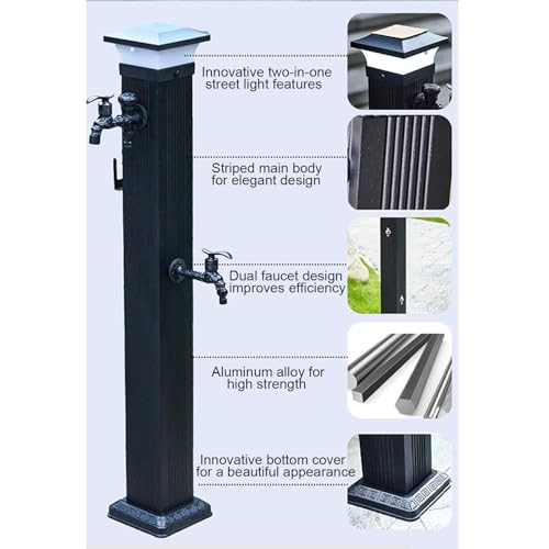 Colonne d'eau extérieure avec LED solaire antigel XL - 4