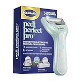 Dr. Scholl's Pedi Perfect Pro Pedicura Eléctrica Profesional para Pies – Elimina Callos y Durezas, Lima Eléctrica para Talones, Fresa Recargable e Impermeable, 3 Cabezales, Recogepolvo