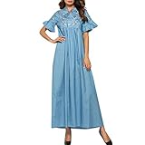 Women Strandkleid Mode Damen Sommer Tunik Elegant Frisch und Schön Süße Schulterfreie EIN Kragen Hollow Out Spitze Schulterfrei Gürtel Abend Party Strand Minikleid Sommerkleid Damen Kurz Schulterfrei Lange Ärmel Sexy Blumenmuster Strandkleid Strandponcho Damen Sommerkleider Strandkleid Große Größen Poncho Bikini Cover up Sommer Chiffon Strandhemd mit Pompon Quasten Lose Oberteile Beachwear Minikleider Boho Bademode
