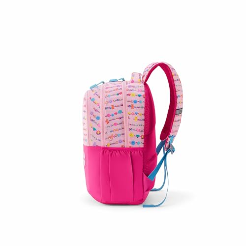Image of American Tourister Sway | 32 Ltrs | 3 Compartments | Bottle Pocket | Ergonomic Padded Back Panel & Shoulder Straps | School Backpack for Boys & Girls | 1 Year International Warranty | Buddy Pink