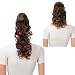 PRETTYSHOP 14" OR 18" Hair Piece Clip On Pony Tail Extension 2 IN 1 Curled Wavy Heat-Resisting brown mix #2T30 H11-2