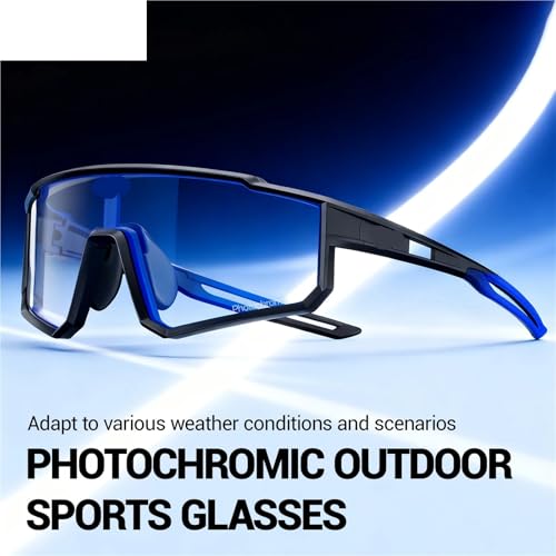 Lunettes de cyclisme photochromiques avec protection UV pour course à pied