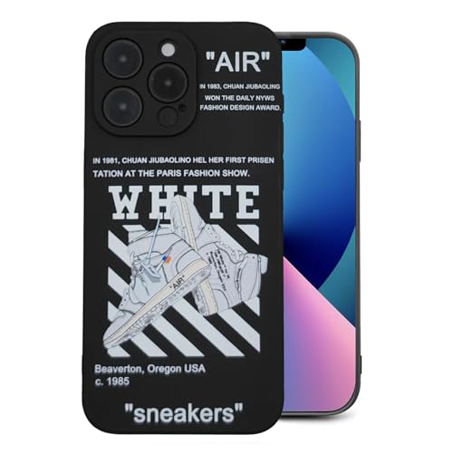 UIOREJXCAS Compatible for iPhone 15 pro case Basketball Sneaker Pattern Design Slim Soft Silicone Protection with for Cool iPhone 15 pro Phone case Black for Men Women Boys Girls 6.1 inch by UIOREJXCAS - Used condition - US$5.42