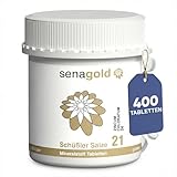 Senagold Schüßler Salz Nr. 21 – Zincum chloratum D6 – 400 Tabletten – gluten- & alkoholfrei – hergestellt nach Homöopathischem Arzneibuch (HAB) in Deutschland