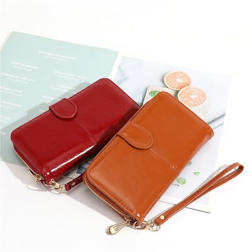 Wallet Zipper Buckle Fashionable Simple Clutch Bag(Watermelonred)4