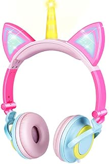 GBD Unicorn Kids Cat Ear Headphones for Girls Boys Toddlers Tablet School Supply