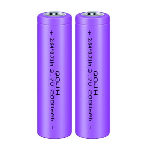 QOJH 2 Pack Ni-MH 2000mAh Batteries for Torches, RC, Lights