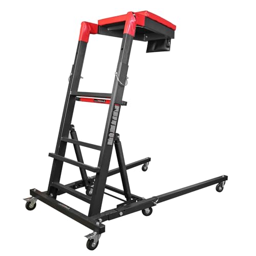 Jack Boss Topside Creeper for Truck, 48-70 Inch Adjustable Automotive Engine Creeper with 6-Wheel Design，441 lbs Capacity for Home Garage, Workshop Repair Maintenance