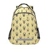 Kcldeci Kids Backpack for Girls Boys Scorpion Pattern Design School Backpacks Elementary Bookbags School Book Bag Travel Daypack