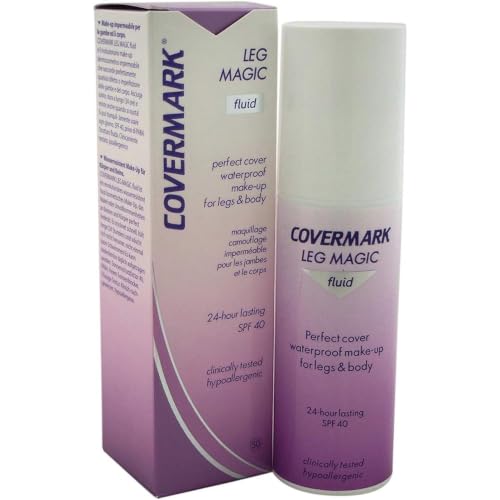 Covermark Correttore Corpo Leg Magic Fluid, Make Up Correttivo Ipoallergenico e Non Comedogenico, SPF 40, Per Tutti i Tipi di Pelle, Formula Waterproof Idratante, Colore 50, Formato 75 ml