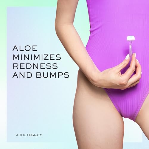 About Face About Body Bikini Shavers - 3 Gentle Beauty Groomers, Japanese Steel Razor Ideal for Shaving, Exfoliating and Trimming Intimate Areas, Skin-Soothing Aloe Moisture Pad Gently Glides Along Skin