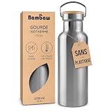 Bambaw Bouteille Inox 1l, Gourde Isotherme Sport, Bouteille Isotherme 1l en Acier...