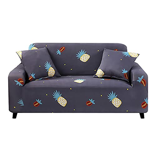  WXQY Funda de sofá elástica Impresa, Funda de protección de sofá de Esquina en Forma de L para Sala de Estar, Funda de Muebles Modernos A1 de 3 plazas 