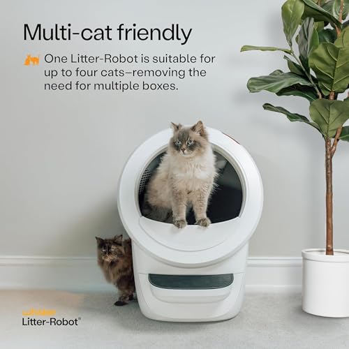Image of Litter-Robot 4 by Whisker, White | Automatic, Self-Cleaning Cat Litter Box, Helps Reduce Litter Box Odors, Works with Any Clumping Litter