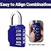 Combination Lock 4 Digit, Resettable Locker Lock,Waterproof Metal Combination Padlock for School Gym Locker, Sports Locker, Fence, Toolbox, Gate and Storage- Easy to Use and Set (Blue)