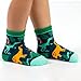 Stephen Joseph, Toddler Kids Boys Girls Unisex Non-Slip Fashion Cotton Crew Socks, Multi Dino, Large US