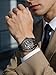 Imagen de TSAR BOMBA Reloj automático para Hombre Reloj Esqueleto de Lujo Tonneau para Hombre Reloj de Pulsera mecánico con Correa de fluoroelastómero