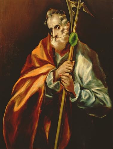Tableaux de maître El Greco Saint Jude Thaddée, toile d'art salon raffiné