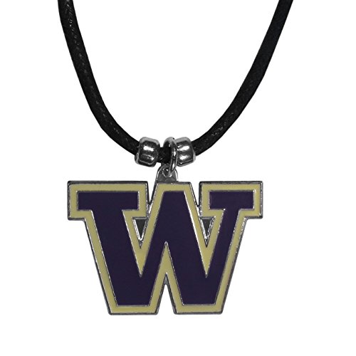 NCAA Siskiyou Sports Fan Shop Washington Huskies Cord Necklace 21 inch Black